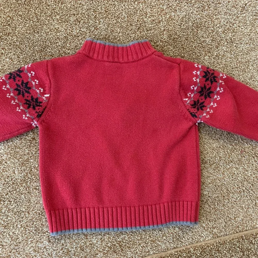 Gymboree 1/2 zip snowflake sweater 18-24M